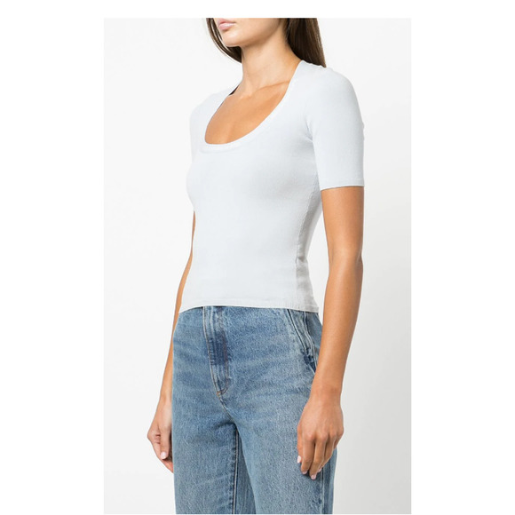 ALEXANDER WANG Logo Bodycon Tee Size Small New with Tags - Picture 2 of 11